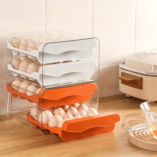 2-layer egg storage box for the refrigerator – Freshness-preserving white 2