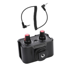 WS-V2 2-Channel Microphone Audio Mixer for DSLR Cameras, Compact & Portable