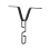 Black V-shaped rain chain adapter with S-shaped hook, for 2