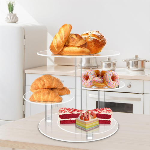 Cupcake stand, 4-tier acrylic cake stand, round cake stand, 2