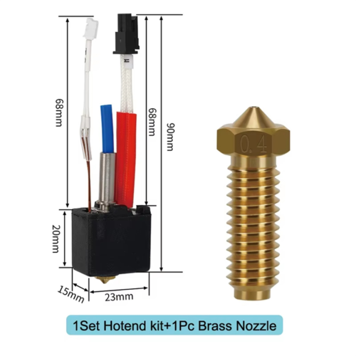 For 2 Hotend Kit 24 V 60 W 100 K 2 Heatsinks, B 2