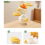 3-layer milk powder dispenser, stackable and portable, yellow 2