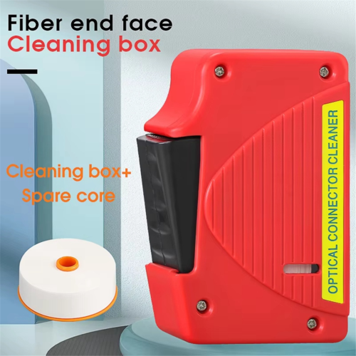 Fiber optic cleaning cassette, fiber optic end-surface cleaning box 1