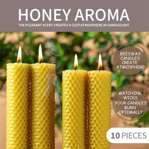 10-piece candle making kit made from 100% natural beeswax 1