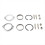 Exhaust flange mounting kit: flanges, gaskets, nuts, washers for 4