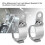 Motorcycle Turn Light Bracket 2Pcs for 30-45mm Front Fork Scooter Silver Finish 7