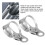 Motorcycle Turn Light Bracket 2Pcs for 30-45mm Front Fork Scooter Silver Finish 9