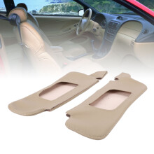 2Pcs Sun Visor Cover for Mustang 1994-2004 Beige PU Leather Scratch-Resistant