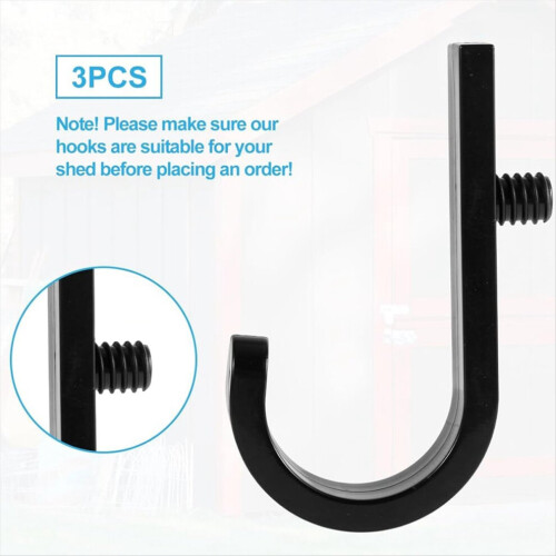 3 tool hooks for sheds, for plastic tools 1