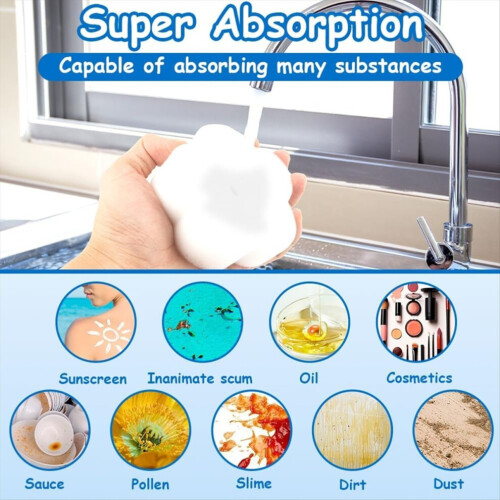 30 flower-shaped filter sponges, white, for swimming pools 2