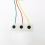 Disposable electrode patches with wire, DIN electrode cable with 3 wires 3
