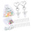 30Pcs Glass Angel Wing Pendant Keychain with Drawstring-A02 1