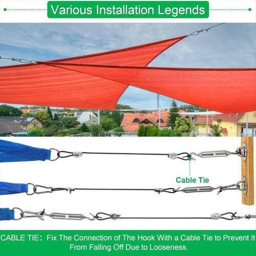 Sunshade hardware kit, mounting material for outdoor awnings 2