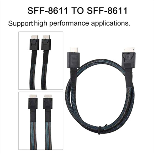 PCIE4.0 MINI SAS cable 24 Gbit/s Oculink data extension cable (0.5 m) 2