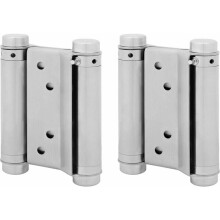 Dobradiças de mola em aço inoxidável para portas de abrir, dobradiças robustas em aço maciço, resistentes à ferrugem para portas de cafés,