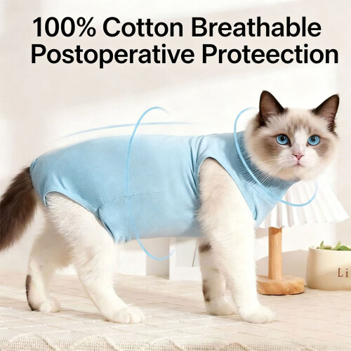 Combinaison de récupération pour chats douce et-Rose M 2