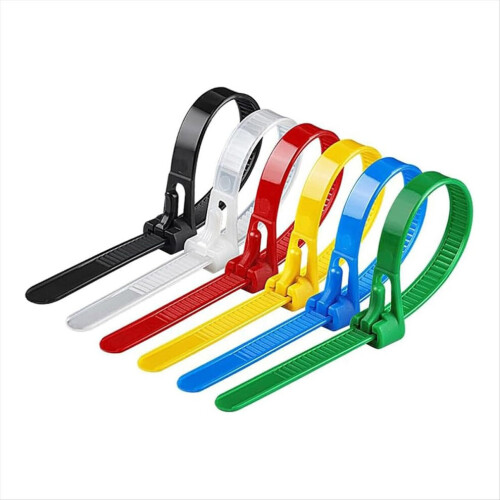 200 self-locking premium nylon cable ties with buckle 1