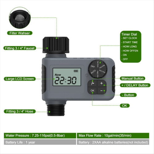 Electronic garden irrigation timer B 1