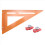 Multi-purpose triangle ruler with positioning slider, universal 2