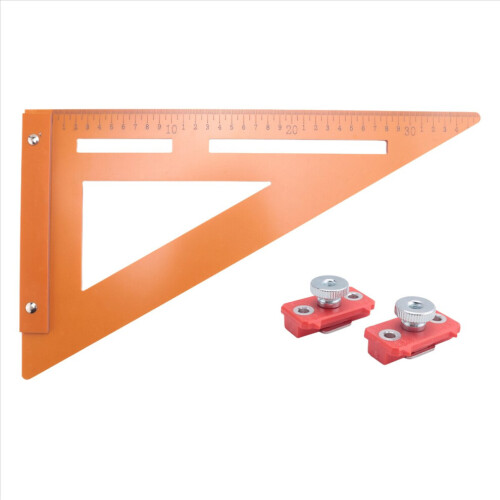 Multi-purpose triangle ruler with positioning slider, universal 1