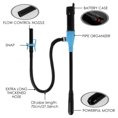 Portable transfer pump, battery-operated electric siphon pump 1