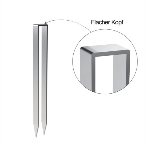 Rosenbogen-Erdanker, 4er-Set für Rosenbogenbefestigungen, silber 2
