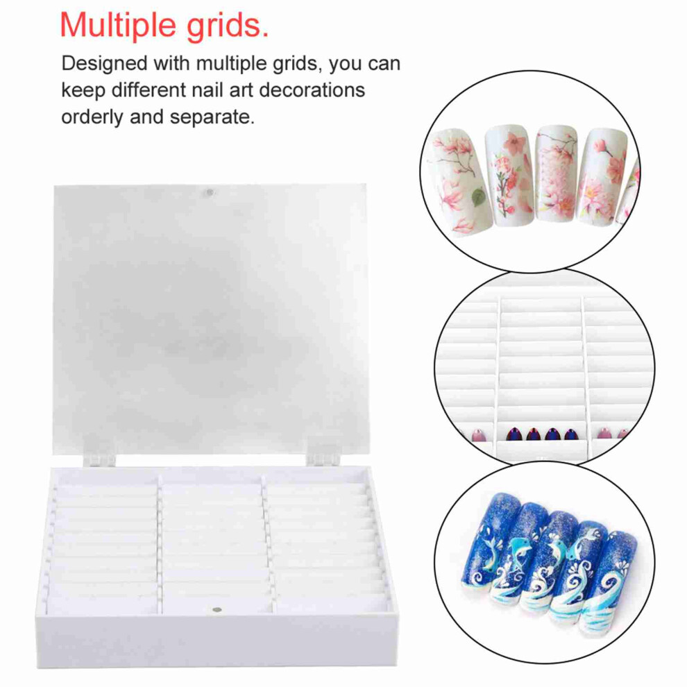 White Nail Art Organiser Box