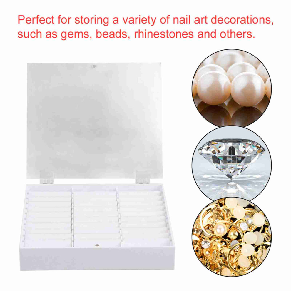 White Nail Art Organiser Box
