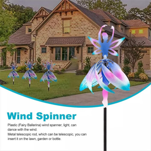 Lucky Flower vindspinner, solcellsvindspinner för utomhusbruk 2