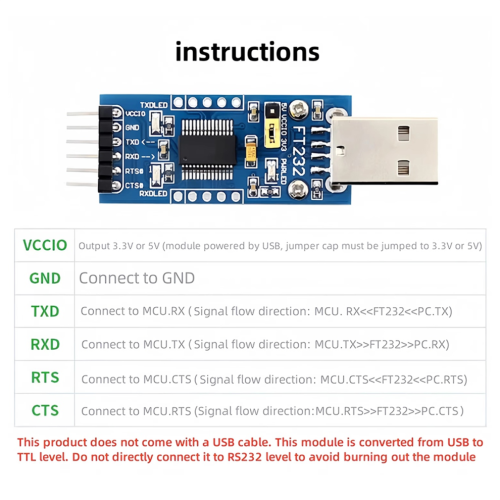 FT232 USB zu UART USB zu TTL FT232RNL Flashing-Tool Typ A 1