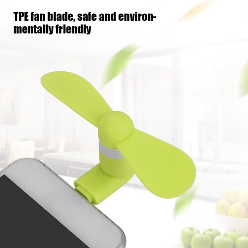 Mini Portable Hand Micro USB Fan for Android OTG Smartphones – Green 2