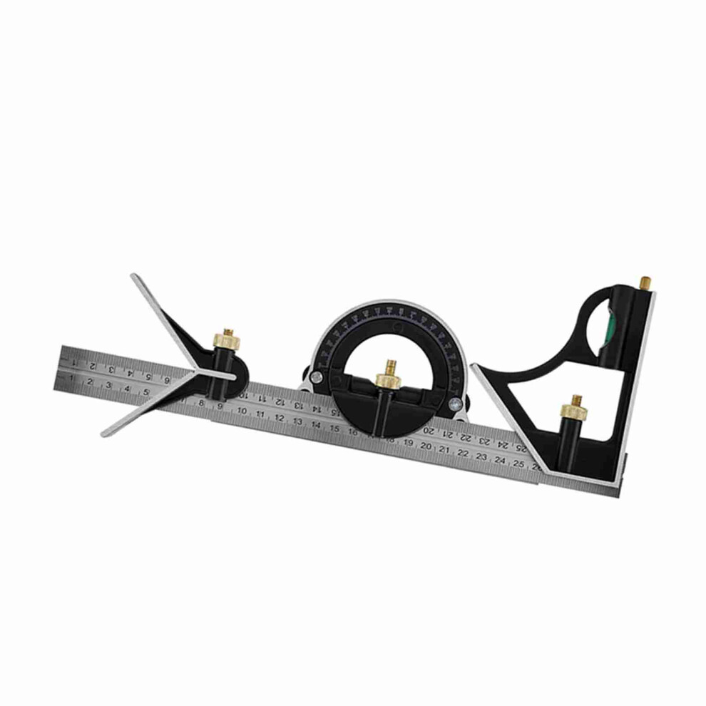 300Mm Metal Adjustable Combination Square Right Angle Ruler Engineer Tool Black 8761392682947