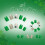 Pack of 24 Various Size Light Green Leaf Pattern Gold Glitters 4