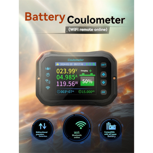 KM140F WiFi Coulomb Meter 400A Volt-Ammeter for all batteries 1