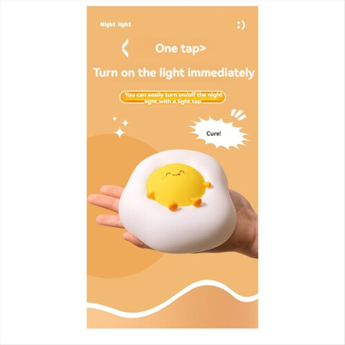 Egg Chicken Silicone Pat Lamp USB Night Light Nursing Light 2