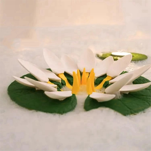 Luxuriöser, schwebender Lotus-Badezimmerglashalter mit Weinflaschenhalter 2