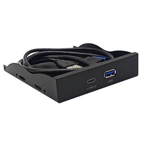 USB 3.0-Frontpanel für PC: 1 USB 3.0-Anschluss + 1 USB 3.1 Typ-C-Hub 1