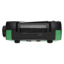 Green Solar Hand Crank Radio with Bluetooth, 16G Music & Flashlight