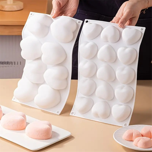 Herzförmige Schokoladenform, Mousse-Kuchenform, Silikonform A 2