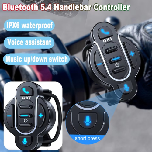 New DX1 Motorcycle Grip Bluetooth Controller Waterproof 2
