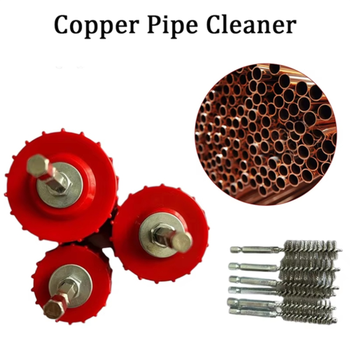 1 set copper pipe cleaner set for drill, pipe cleaning brush 1