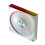 PC case fan, star ring, cyclic mirror, light, cooling fan, white, A 3