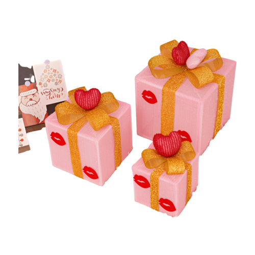 Love Lips Geschenkbox Dreiteiliges Set Valentinstags-Geschenkbox B 1