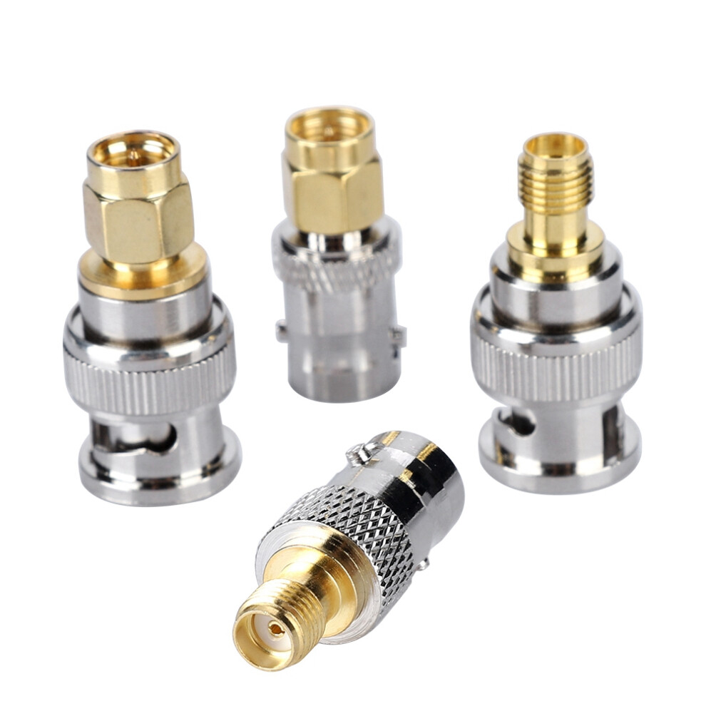 4 Pack Coaxial Connectors Bnc Male To Sma Female For Wireless & Broadcast 50Î© 5081392757135