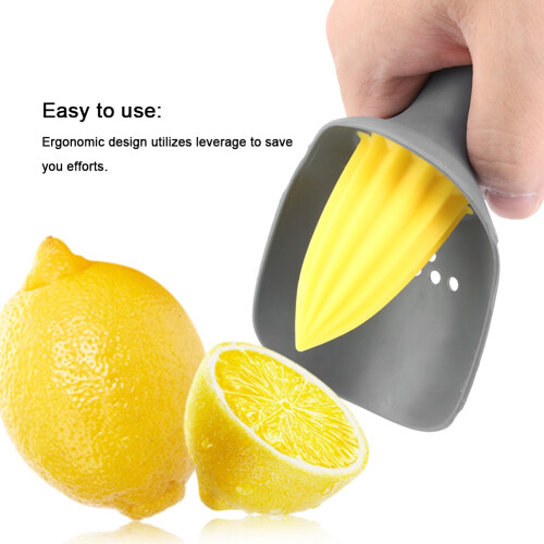 Black Manual Lemon Squeezer Juicer Ergonomic Mini Lime & Orange Juicing Tool