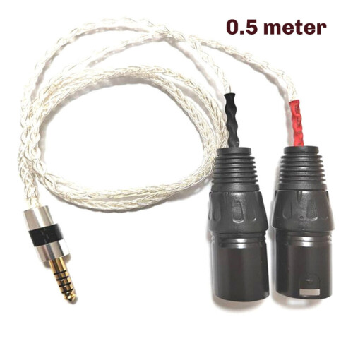 Audio adapter cable, balanced 4.4 mm plug to dual XLR plug, 0.5 m 1