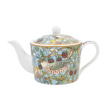 Ceramic Tea Pot W. Morris Strawberry Thief 650ml 3-Cup Teapot Coffee Pot Kitchen