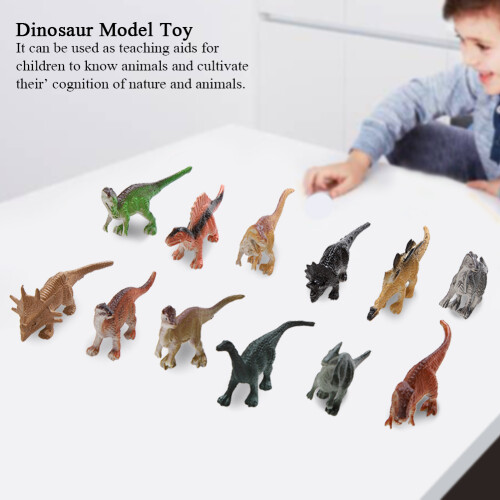 12pcs Dinosaur Figurines, Soft Plastic Toys 1