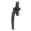 Aluminium Alloy Window Handle for Push Casement External Lock Flat Open Black 8