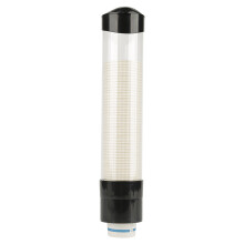 60-80 Cups Paper Plastic Cup Dispenser Black Eco-Friendly | 9x38cm